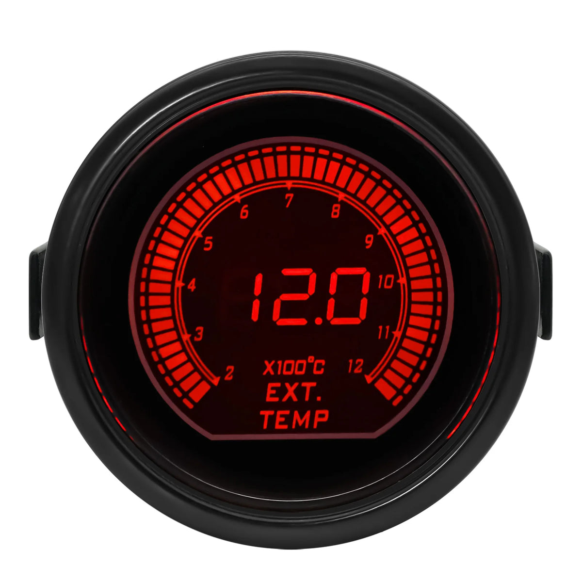 52mm Dual Display Digital Performance Gauge - colour and finish options