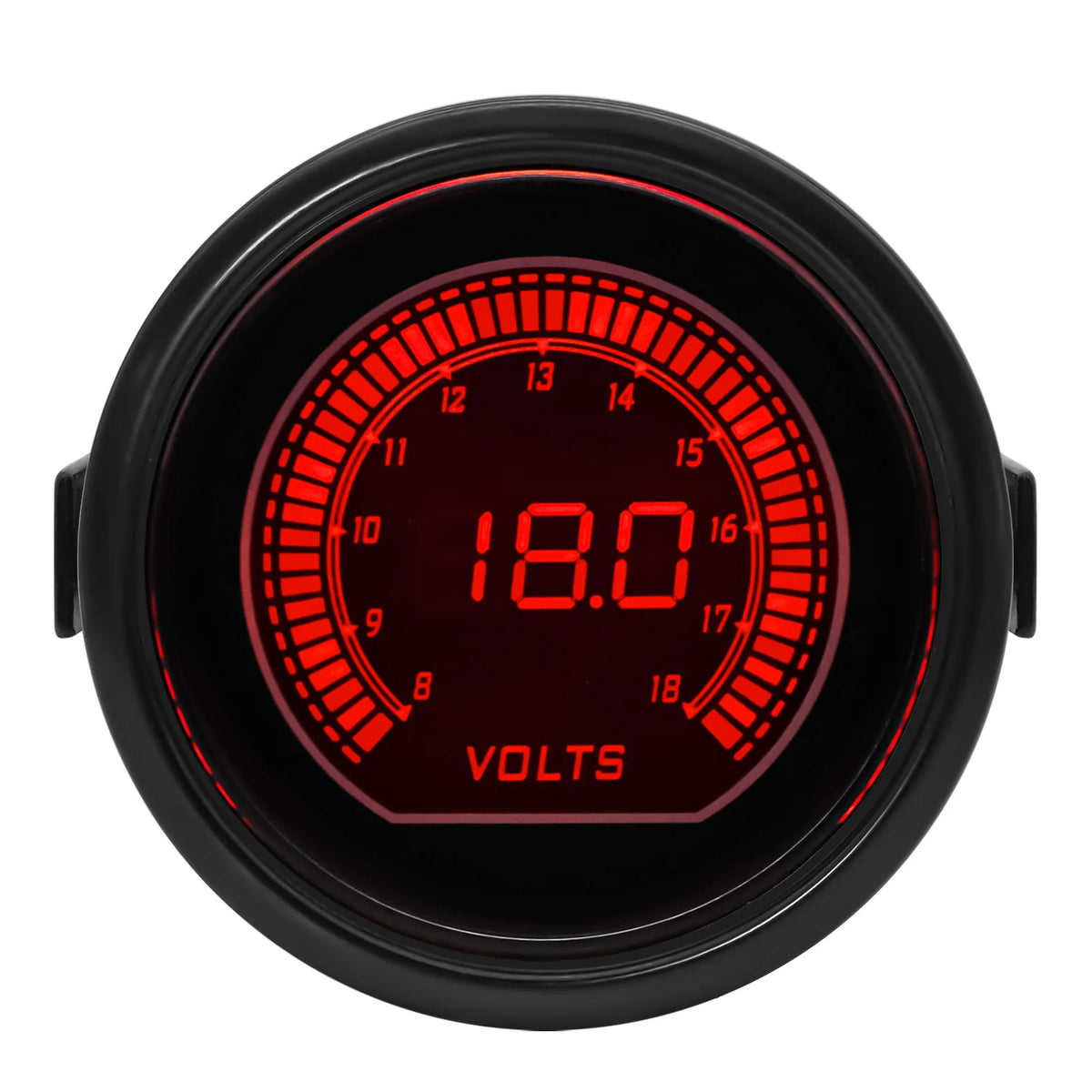 52mm Dual Display Digital Performance Gauge - side profile