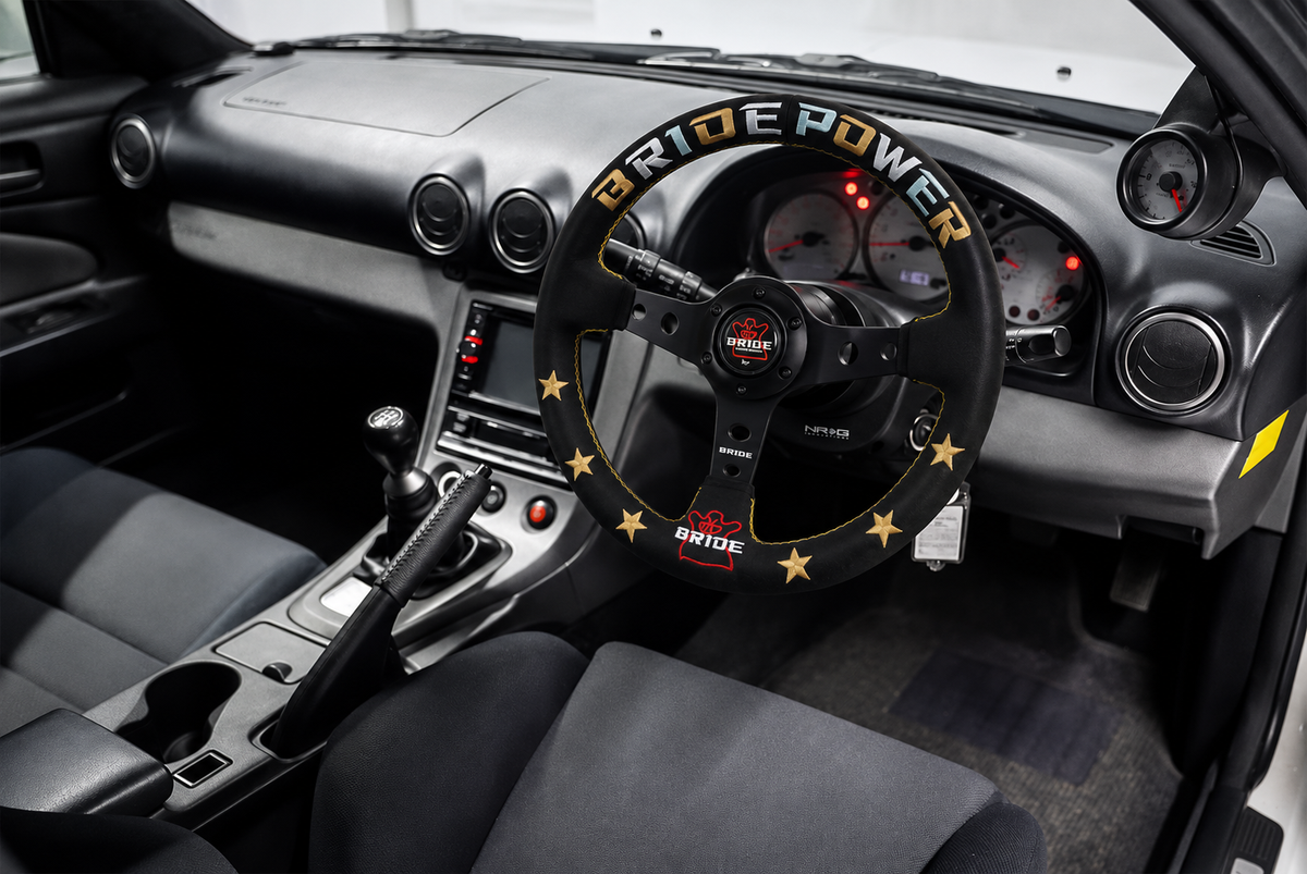 BRIDE POWER Racing Steering Wheel With Horn Button