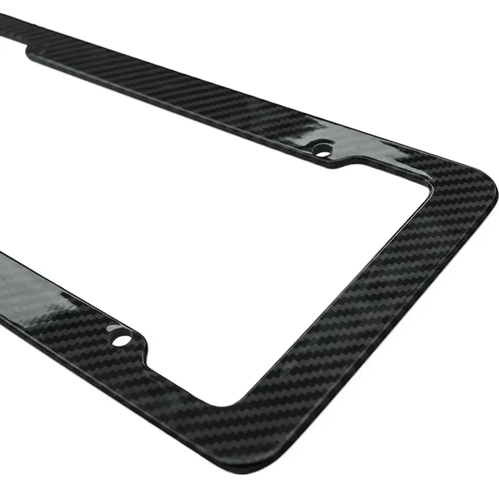 Carbon Fibre Licence Plate Frames with Screws & Caps