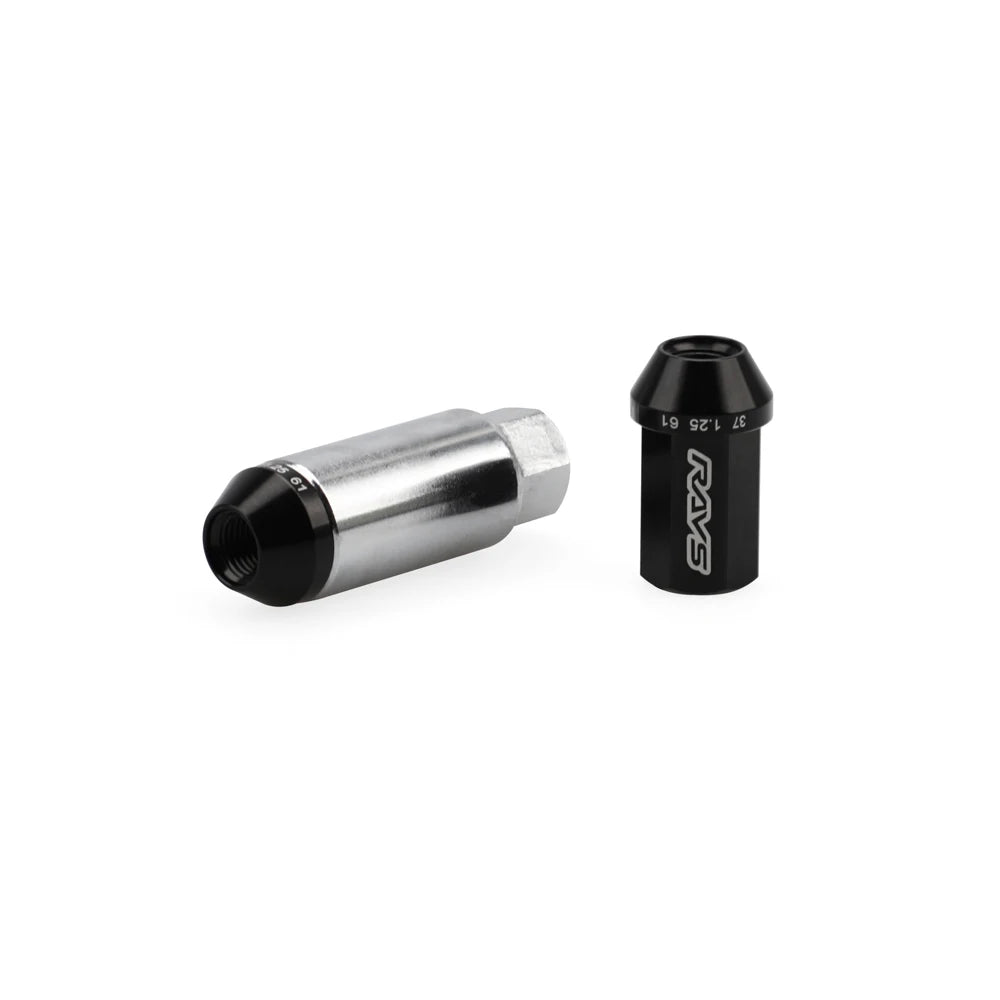 RAYS Aluminium Open Ended Wheel Nuts with locknut
