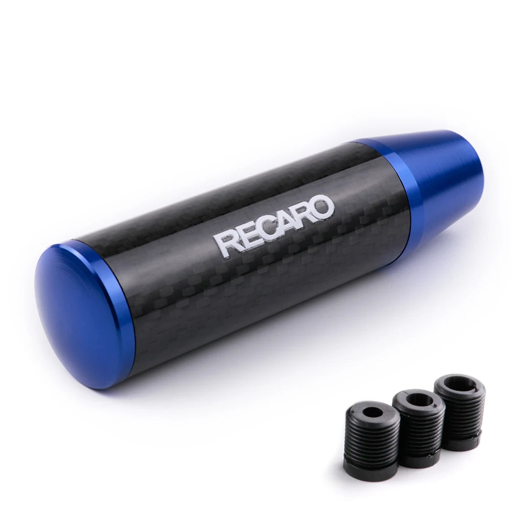 Recaro Carbon Fibre Gear Shift Knob 13cm Blue