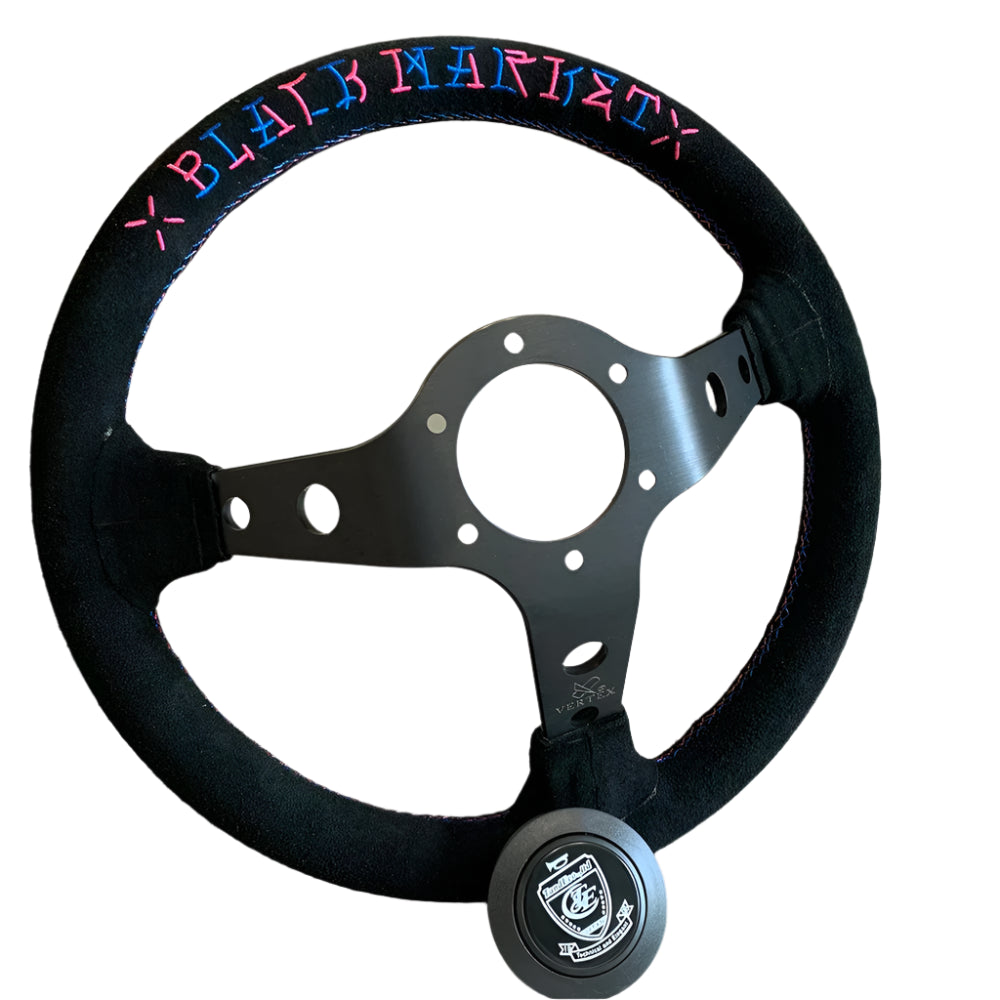 Vertex Suede Leather Steering Wheel 330mm